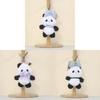 Panda Plush Keychain With Cartoon Milk Bottle And Colored Bow For Kids And Collectors