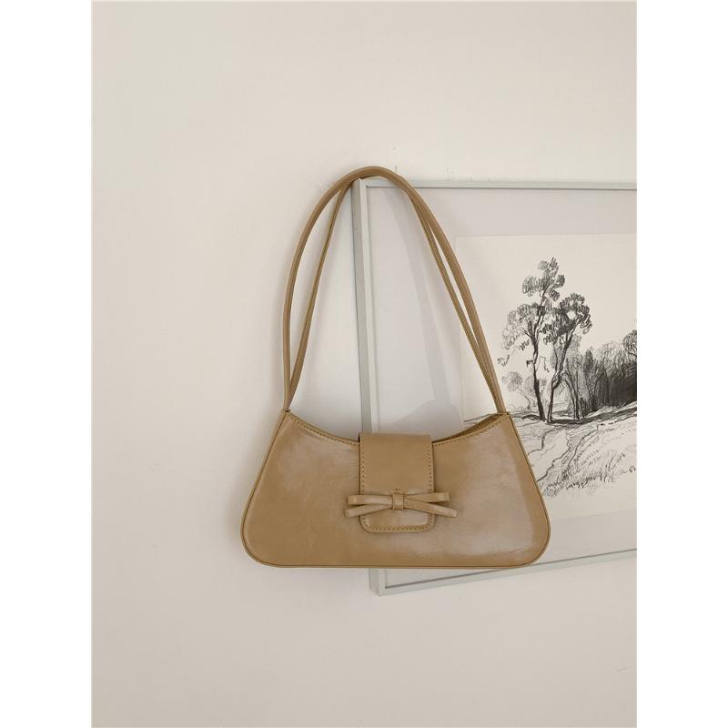 

Красная сумка женская сумка новая сумка-багет на плечо универсальная модная сумка подмышку с нишевым бантом из искусственной кожи женская абрикосовый