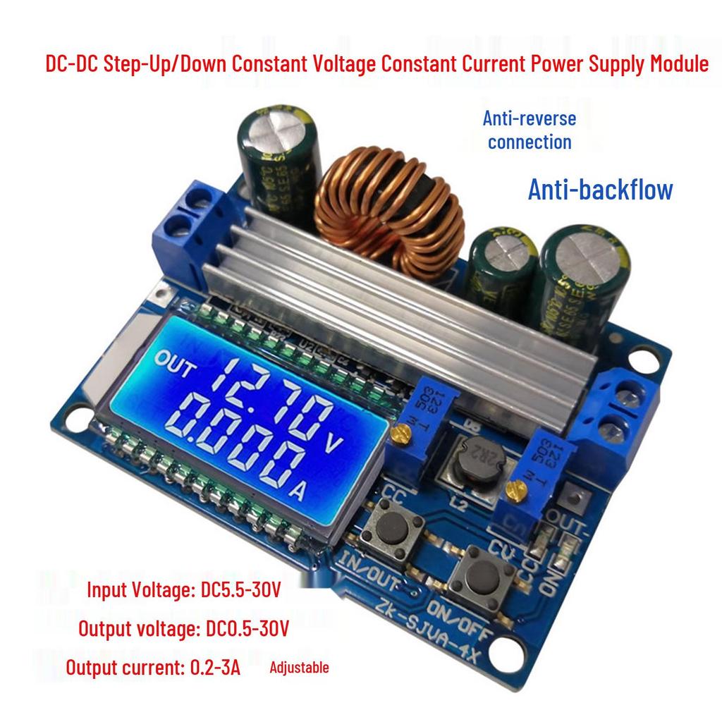 DCDC Adjustable High Power Step-Up/Down Car Charger LED Module, 12V-70V Constant Current & Stable Voltage