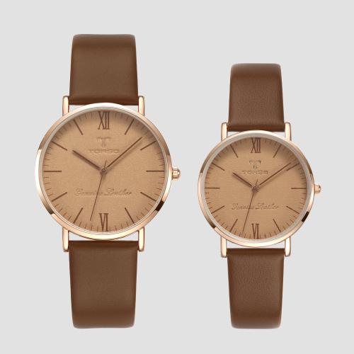 [TORSO] TORSO Leather Dial Couple Watch T0014L-RCBR T0014L-M-RCBR