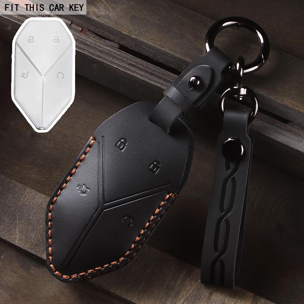 Leder Smart Fernbedienung Schlüsselhülle Abdeckung für BYD Equation Leopard 5 8 3 Halter Schlüsselanhänger