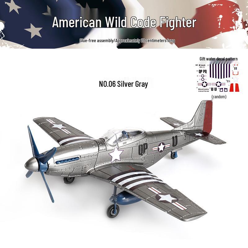 1/48 Scale WWII Corsair & Spitfire Fighter Aircraft Model Kit - 4D Assembly for Boys, Military Collection Ornament (30 Variations)