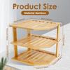 3-stöckiger Schrank-Organizer-Regal für Küchenaufbewahrung Stabiler Teller-Organizer Bambus-Eckregal Geschirrkorb für Schrank Arbeitsplatte
