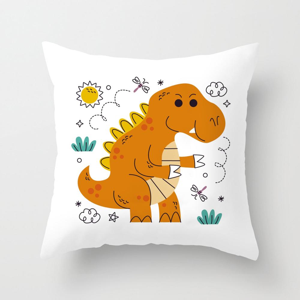 Dinosaur Pillow Case Cushion Cover for Children Room Soft Pillowcase Bedroom Party Decoration Housewarming Birthday Gifts
