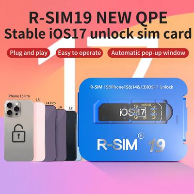 R-Sim19 Qpe Stabil iOS17 Udgivelseskort Til Hele Serien Af Apple 6-17 Lås Op