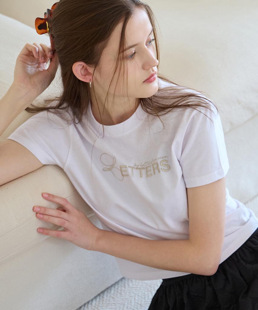 LETTER FROM MOON Shining Logo T-Shirt (White)