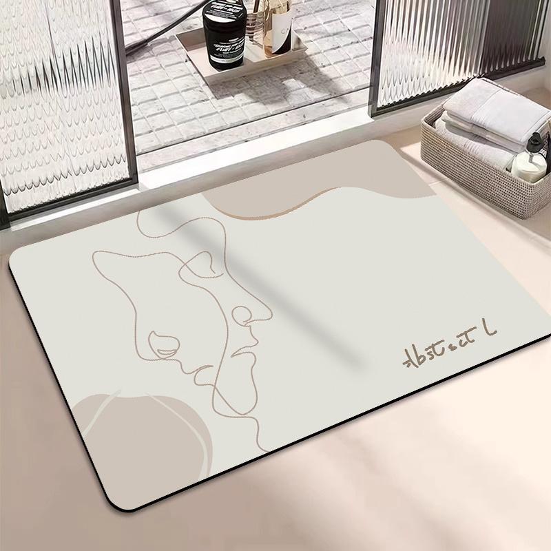 Japanese Diatom Mud Absorbent Non-Slip Quick-Dry Washable Floor Mat for Kitchen & Bathroom