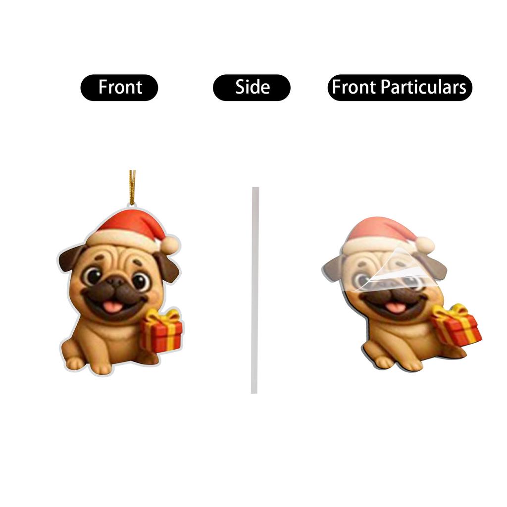 2D Plochý Akrylový Mystery Box 24ks Přívěsek s Krabičkou Letadla Zábavný Vánoční Odpočítávací Kalendář