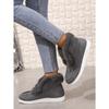 Women's Plus Size New Autumn Winter Short Ankle Snow Boots with Furry Cuffs Fleece-Lined Thickened Warm Cotton Boots