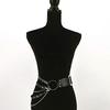 Cinturón de fiesta para mujer, estilo hip hop, gótico, con remaches y múltiples correas, de piel sintética decorativa, estilo punk, a juego, accesorio para ropa