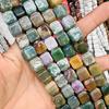 10x12mm Natural Red Agate Beveled Square Beads for DIY Bracelets and Necklaces