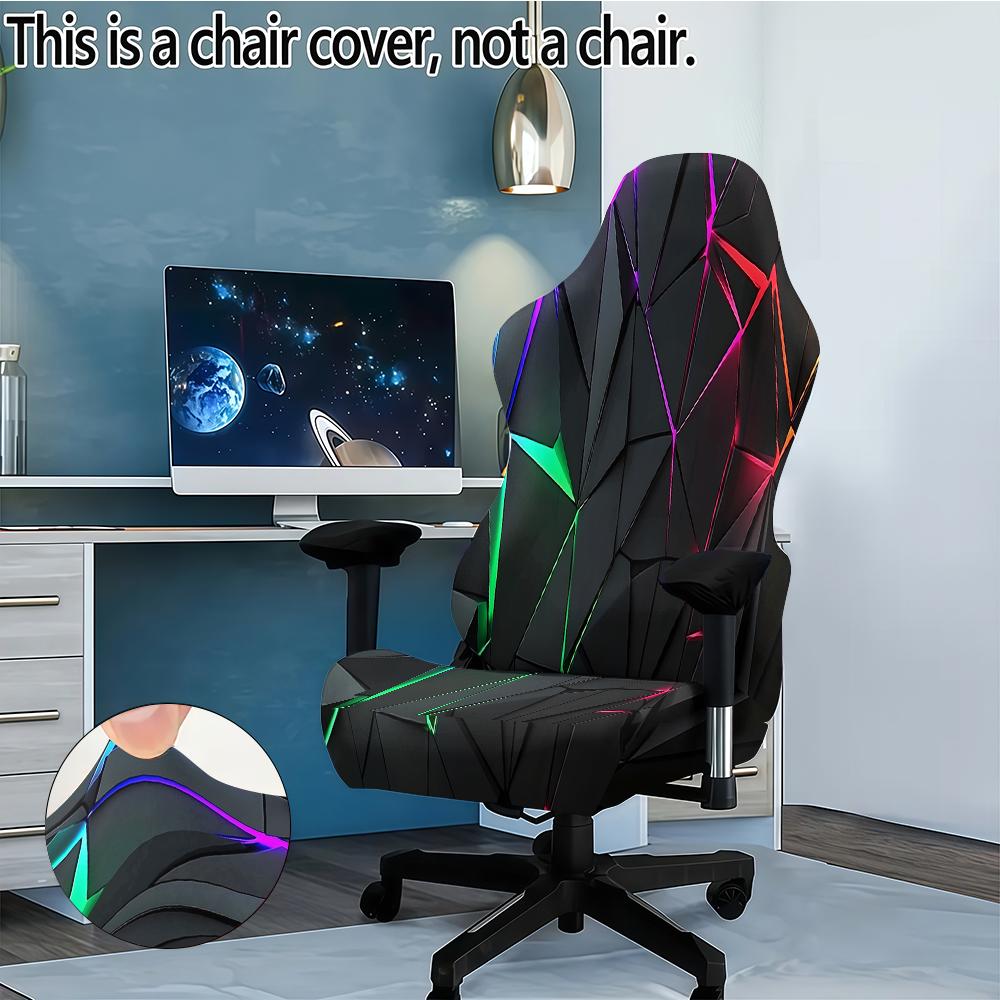 Fashion Print Gaming Seat Cover Backrest Cover Anti Dirty Protector Stretch Sports Computer Chair Cover Office Home Decoration