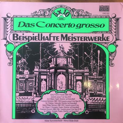 LP Record HELMUT MULLER-BRUHL - Das Concerto Grosso VMS821 Schwann 5x10 1971 Germany Classical Used