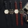 Men's Analog Quartz Watches Minimalist Three-Hand Watch Leather Strap Classic Business Watch for Fathers Husbands Gifts