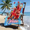 Custom Name Personalized SLAM DUNK Print Beach Towel, for Trip Camping Beach Party Home Decor, Birthday Gift for Family & Friends