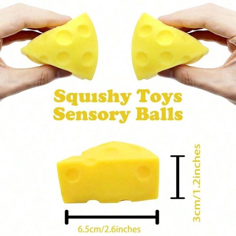 1pc Cheese & Milk Squishy Stress Relief Toy Stress Relief Toy Party Favors Squeeze Ball Sensory Toys