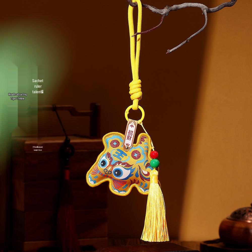 Dragon Boat Festival Tiger Sachet Pendant: Little Tiger Safety Talisman & Five Poisons Souvenir