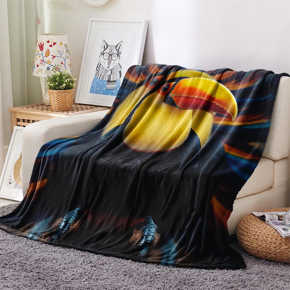 1 Peça Manta de Flanela com Estampa de Desenho Animado, Alta Qualidade Confortável para Todas as Estações, Decoração de Casa, Calor e Conforto, Perfeita para Presente de Natal Aniversário