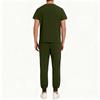 Mens' Comfortable And Casual Solid Color Short Sleeved Pants Protective Suit Set