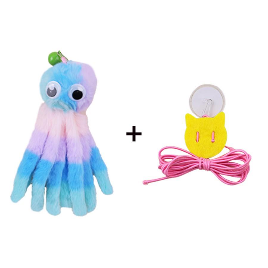 Bite-Resistant Cat Teaser with Feather & Catnip - Hanging Self-Play Toy for Kittens