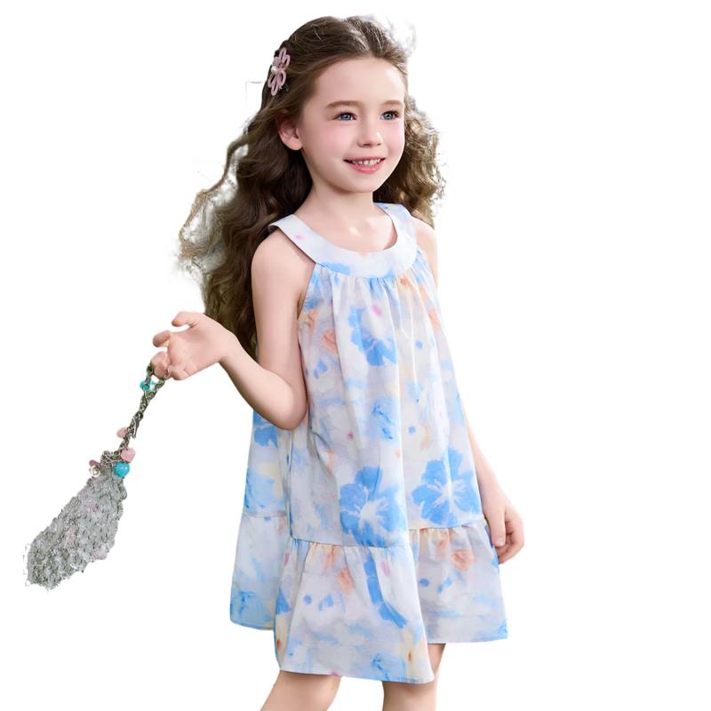 ASK JUNIOR Girls  Summer Floral Halter Dress 90