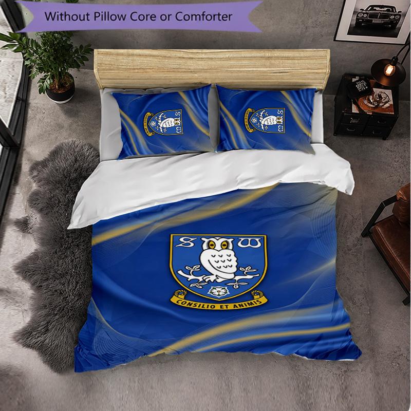 Biancheria da Letto a Tema Sheffield Wednesday Set 3 Pezzi Copripiumino Biancheria da Letto Decorativa Per Camera Adolescenti Decorazione Casa