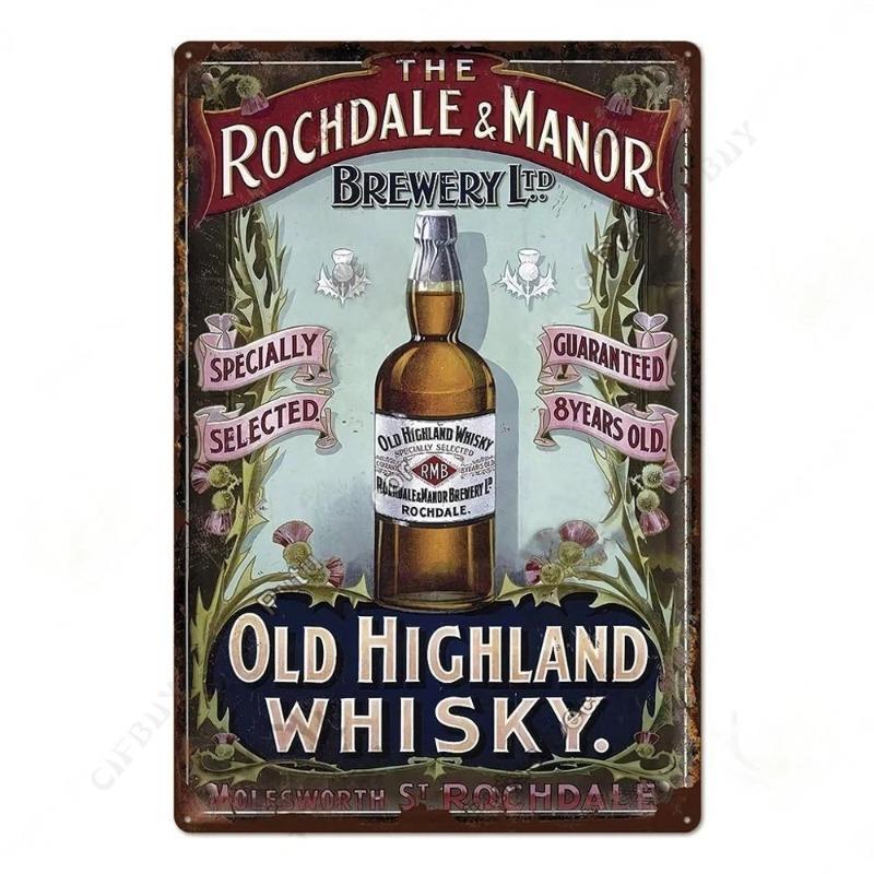 Bar Decor Metal Posters, Wall Sign Plaques 20x30cm