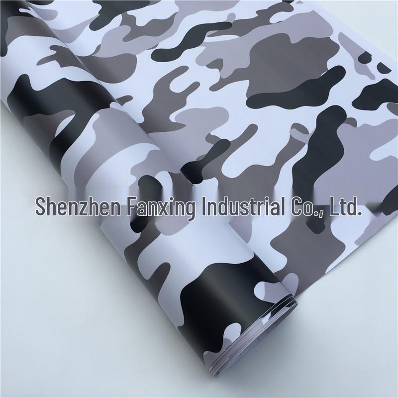 Exclusivas Pegatinas Envolventes de Grafiti Camuflaje Blanco y Negro para Coche y Motocicleta para Personalización Personalizada
