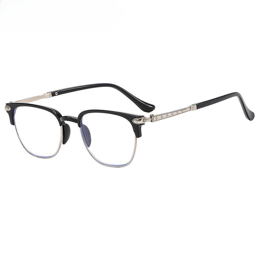 New Unisex Square Glasses For Men Women Metal Frame Glasses Men Anti Blue Presbyopic Glasses 1.0+1.5+2.0+2.5+3.0+3.5+4.0