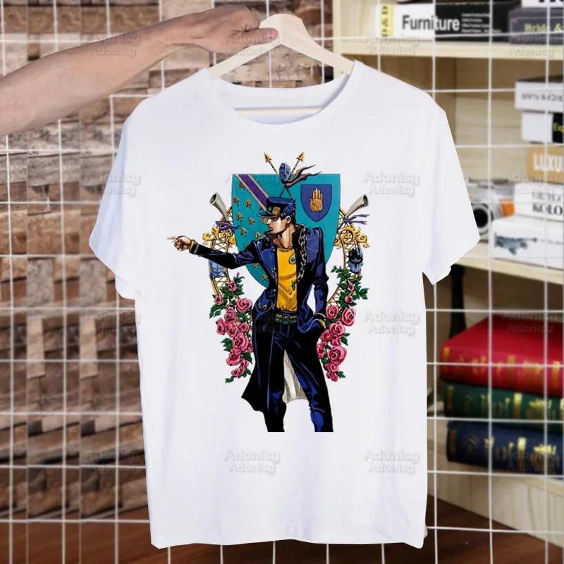 JOJO Manga Men Women T-shirt Crew Neck Fitted Soft JOJO's Bizarre Adventure Tshirt Tee Shirt Clothes Kujo Jotaro Anime T-shirt