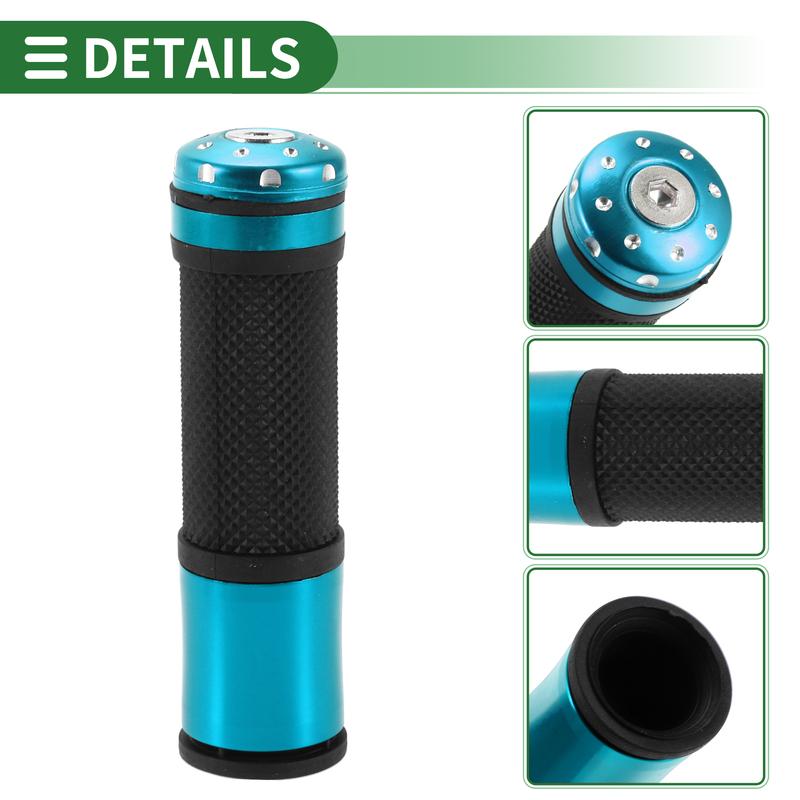 Motoforti Universal Motorcycle Hand Grips Cover Rubber Aluminum Alloy Handlebar Grips for Motorcycle Scooter Bicycle ATV 1 Pair