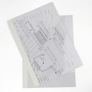 RAYSOONER Thermal Binding Covers, Self-Adhesive, A4 Size, 12mm Spine, Holds 90-120 Sheets, White, Pack of 25