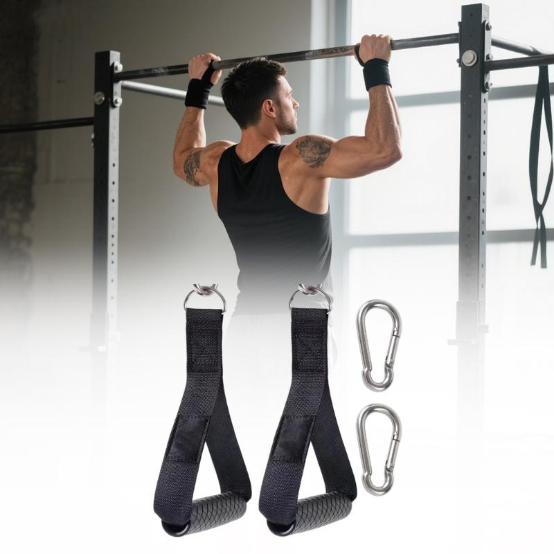 1 Pair Pull Up Resistance Bands Handles Nonslip Grip Handle Attachments for Pull Up Bar, Barbells and Resistance Bands