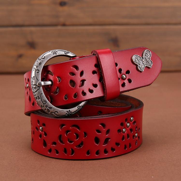 Womens Leather Waist Belt With Alloy Buckle For Fashionable Office And Weekend Looks