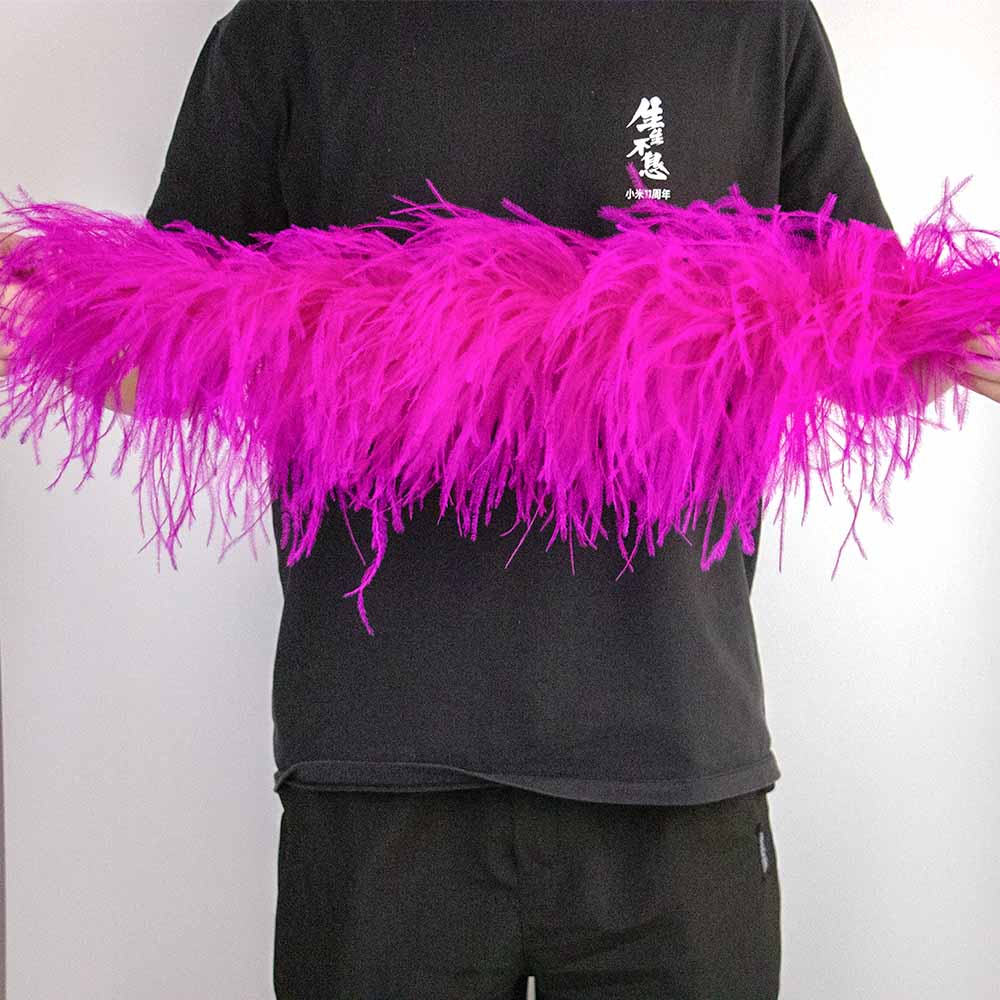 DIY Vlastní Nadýchaný Pštrosí Peří Boa Lem 3 6 10 20 30 Vrstev 50cm Peří Šátek pro Kostým Šaty Sukni Šátek Karnevalová Párty Dekorace