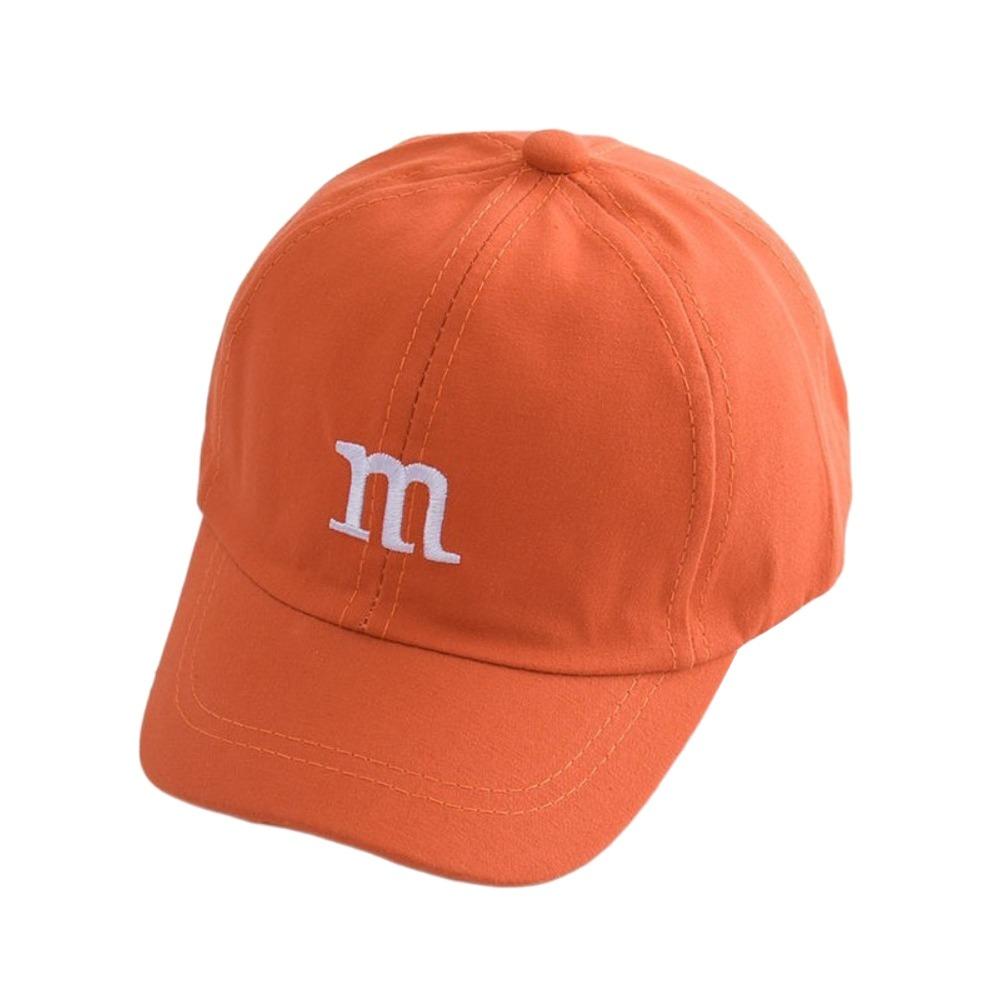 

Детские шапки с буквой М, вышитые в стиле хип-хоп, новые модные детские шапки для девочек и мальчиков оранжевый
