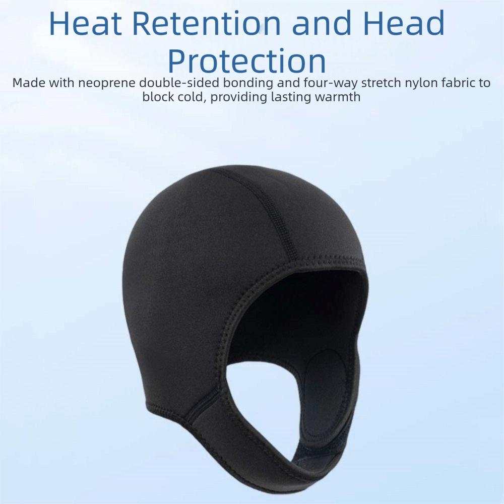 Neoprene Diving Hood Waterproof Surf Diving Cap Black Swimming Cap Men Women