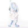 White and Blue Long Full Wig for and Comiket School and Cultural Includes Wig Net and Cosplay Accessories Wig, Heat-Resistant, Games, Cosplay,