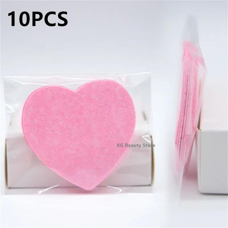 YS00169--20 PCS Facial Sponges Heart Shape Compressed Facial Sponges Natural Facial Cleansing Sponges Pads Exfoliating Sponges