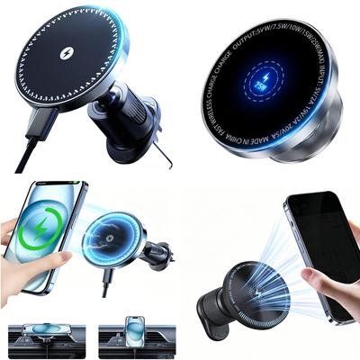 Sleek 15W 25W Magnetic Fast Wireless Charger Car Phone Holder for Smartphones Use Excellent Fast Charger for Device Protection