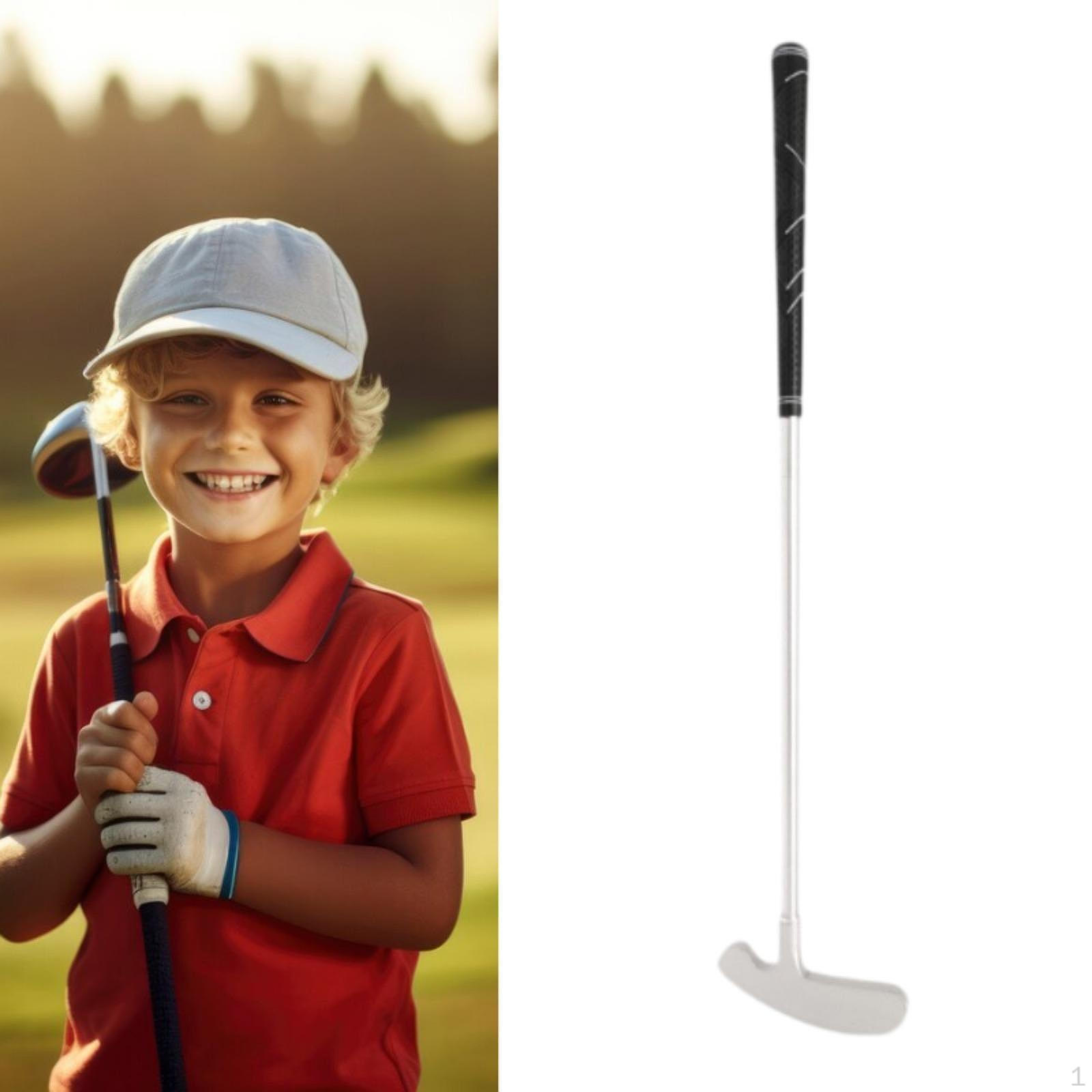 

Детский паттер для гольфа, двухсекционный тренировочный инструмент для правшей и левшей чёрный