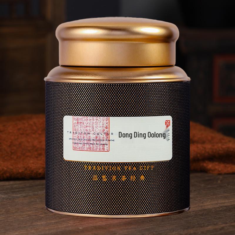 Dong Ding Oolong Tea - Authentic Taiwanese High Mountain Tea in a 500g Can, Rich Aroma, New Cold Brew Loose Leaf.
