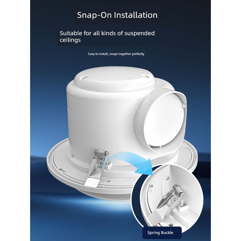 Ventilation Fan Ultra-Thin Embedded Hotel Bathroom Toilet Gypsum Honeycomb Panel Ceiling Guest Restaurant Round Exhaust Fan