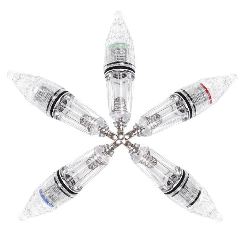 2 piezas Usando pilas AA Luz LED de bajo consumo para señuelo de pesca, luz para jaula de camarones de pesca en barco, luz para pesca nocturna
