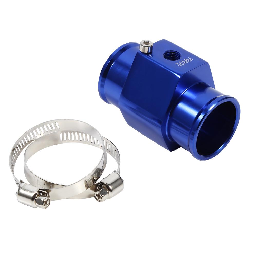 36mm Blue Water Temperature Joint Pipe Sensor Gauge Adapter, Aluminum Alloy and Stainless Steel Water Temperature Gauge Adapter
