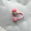 Cherry Flower Silicone Straw Cover For Stanley Cup Cute Silicone Flower Shape Drinking Dust Cap Straw Tips Cover Cup Accessories