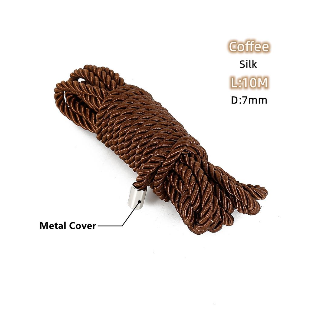 5m 10m Silk Restraints Handcuffs Sexy Binding Rope for Men Women Couples Bdsm Slave Body Bondage Shibari Flirting Erotic Product