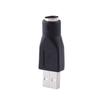 2 Stück USB 2.0 A Stecker auf PS/2 Buchse Adapter Konverter Stecker für PC Computer Tastatur Maus