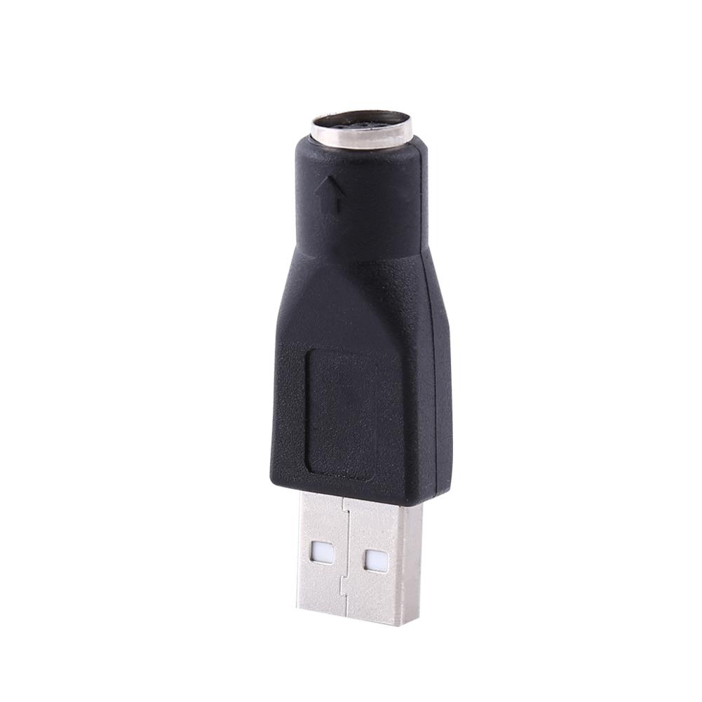 2 Stück USB 2.0 A Stecker auf PS/2 Buchse Adapter Konverter Stecker für PC Computer Tastatur Maus