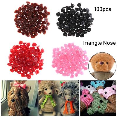 100pcs Craft Toys Bear Buttons Triangle Nose Safety Parts Doll Noses Dolls Accessories